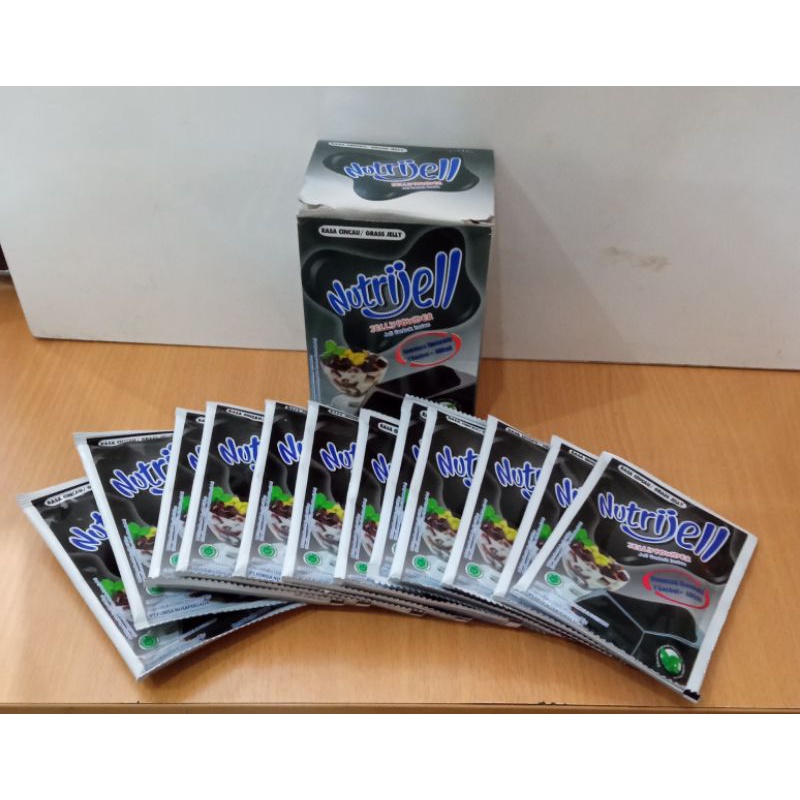 

NUTRIJELL EKONOMIS JELLY POWDER SERBUK INSTAN10 GRAM RASA CINCAU