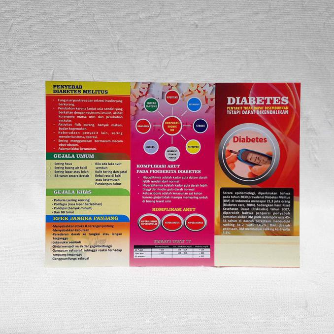Leaflet / Brosur DM (Diabetes Mellitus) - Paket Isi 25 PRODUK TERBATAS