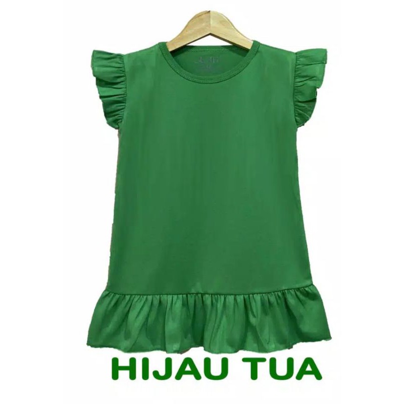 Dress ruffle pelangi anak 2-8 tahun