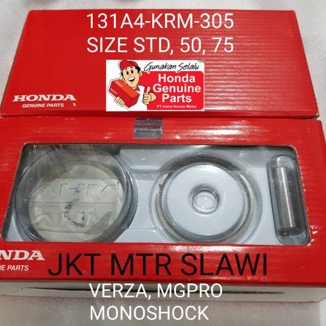 piston kit ring seher piston pen verza megapro monoshock crf cb verza std,S-25,S-50,S-75,S-100 ori honda ahm