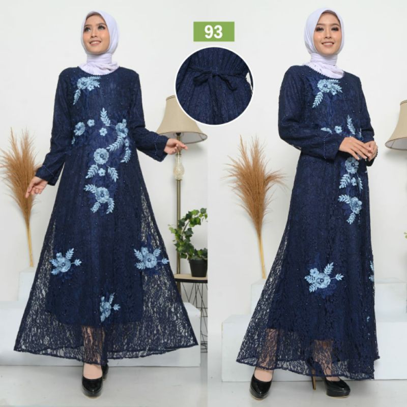 Megaxus88//gamis pesta brukat gliter 93