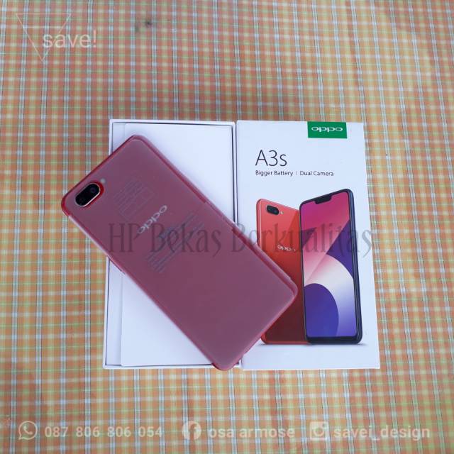 Oppo A3s 2/16 HP Bekas Berkualitas
