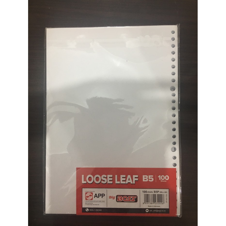 

Unik Loose leaf b5 polos isi 100 isi binder B5 Limited