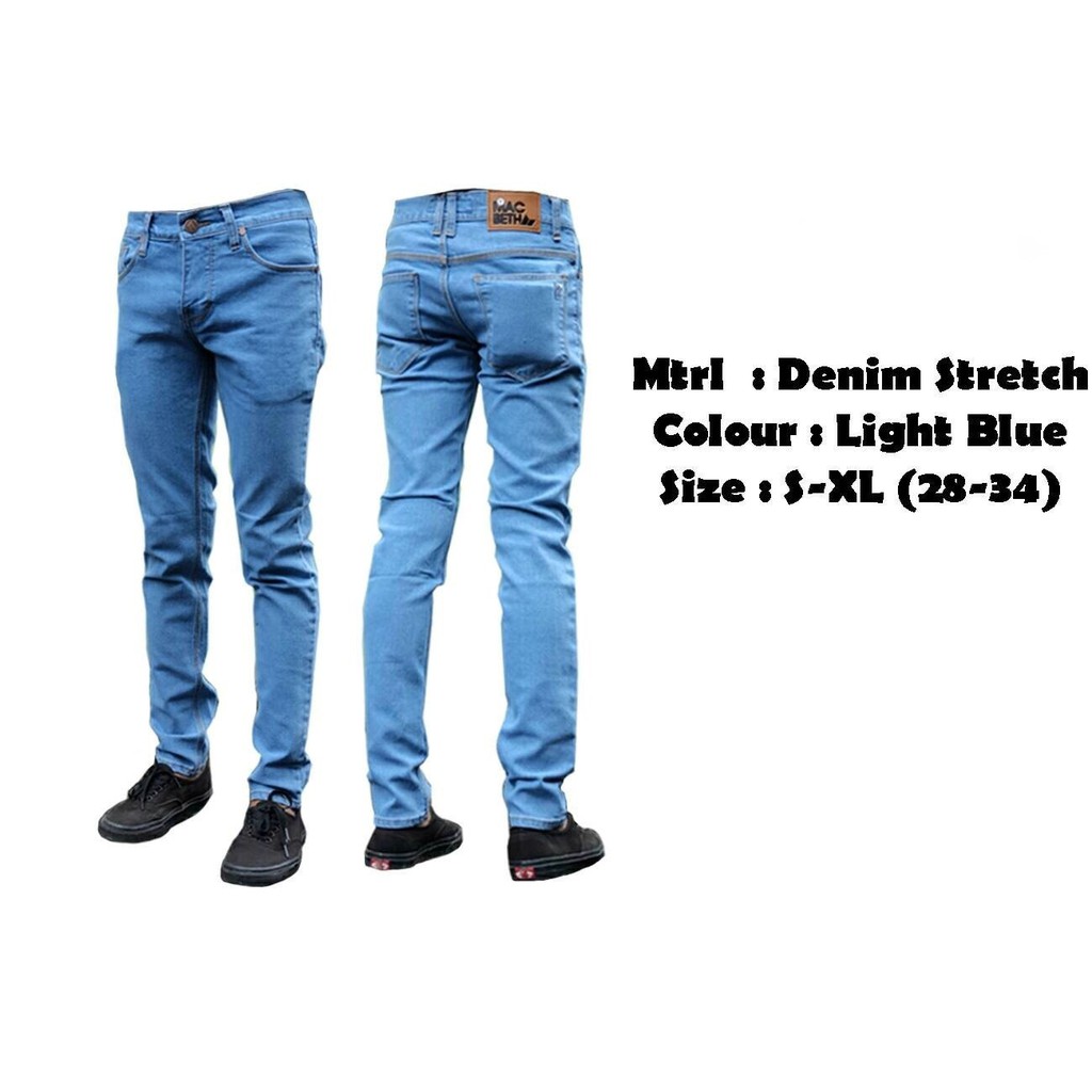 Celana Jeans Pria - Biru muda, Biowash, Bio Blitz