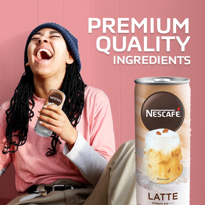 Kopi Nescafe Kaleng / Nescafe Can LATTE 220 ml - ( HARGA 1 DUS isi 24 )