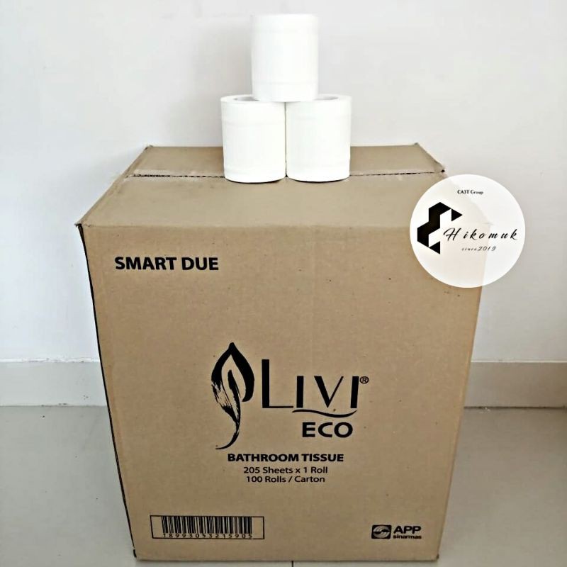 Tissue LIVI Evo Smartdue Toilet Roll 205's / Tissue Toilet / Tissue Gulung (KARTONAN)