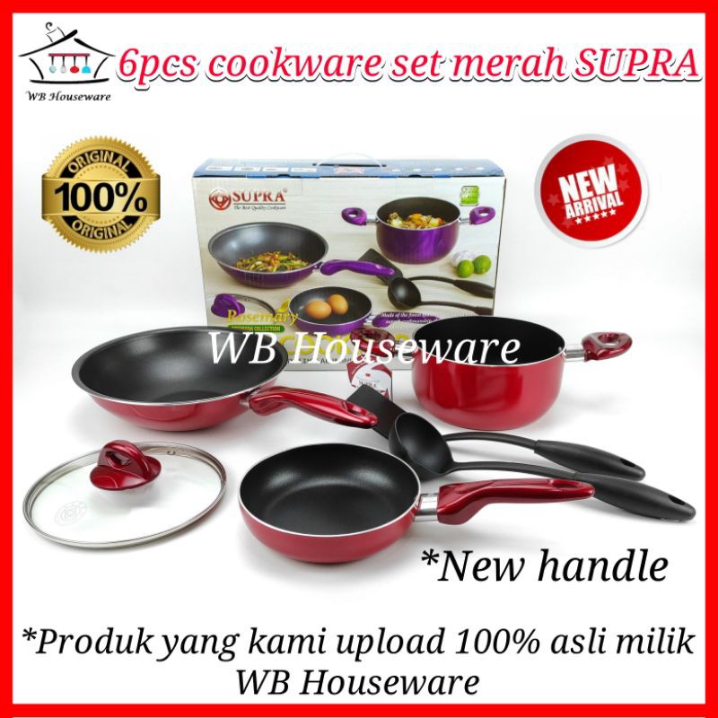 panci penggorengan anti lengket / 6pcs cookware set SUPRA