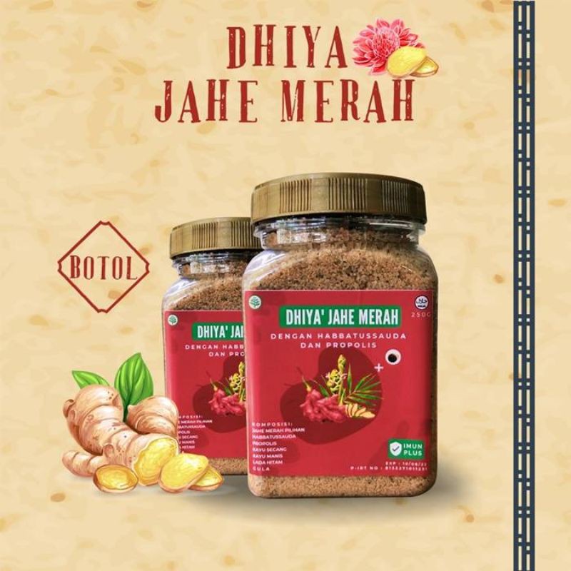 

Jahe Merah Instan Dhiya 250gr - Kayyis Herbal