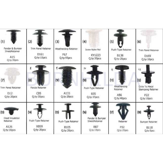 Baut Rivet Mobil Universal Snap Joint Clips 415 PCS accesoris mobil burnhilda