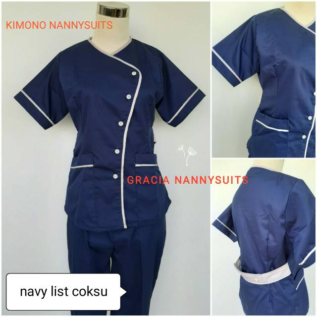 READY STOCK! GRACIA NANNYSUITS - KIMONO NANYSUITS /SERAGAM SUSTER / BAJU SUSTER / baju seragam MURAH