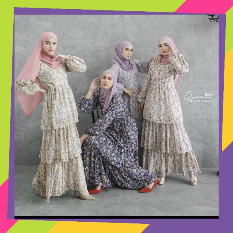 Gamis dres nadera dress bahan halus gamis simpel elegan nadeera luxury