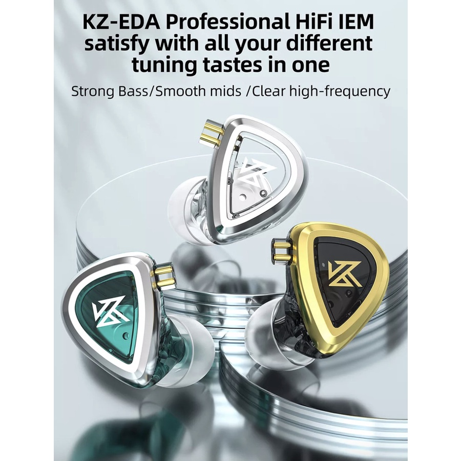 KZ EDA with Mic 3 Pair Earphone Heavy Bass Balanced High Resolution Alt EDX ZSN PRO