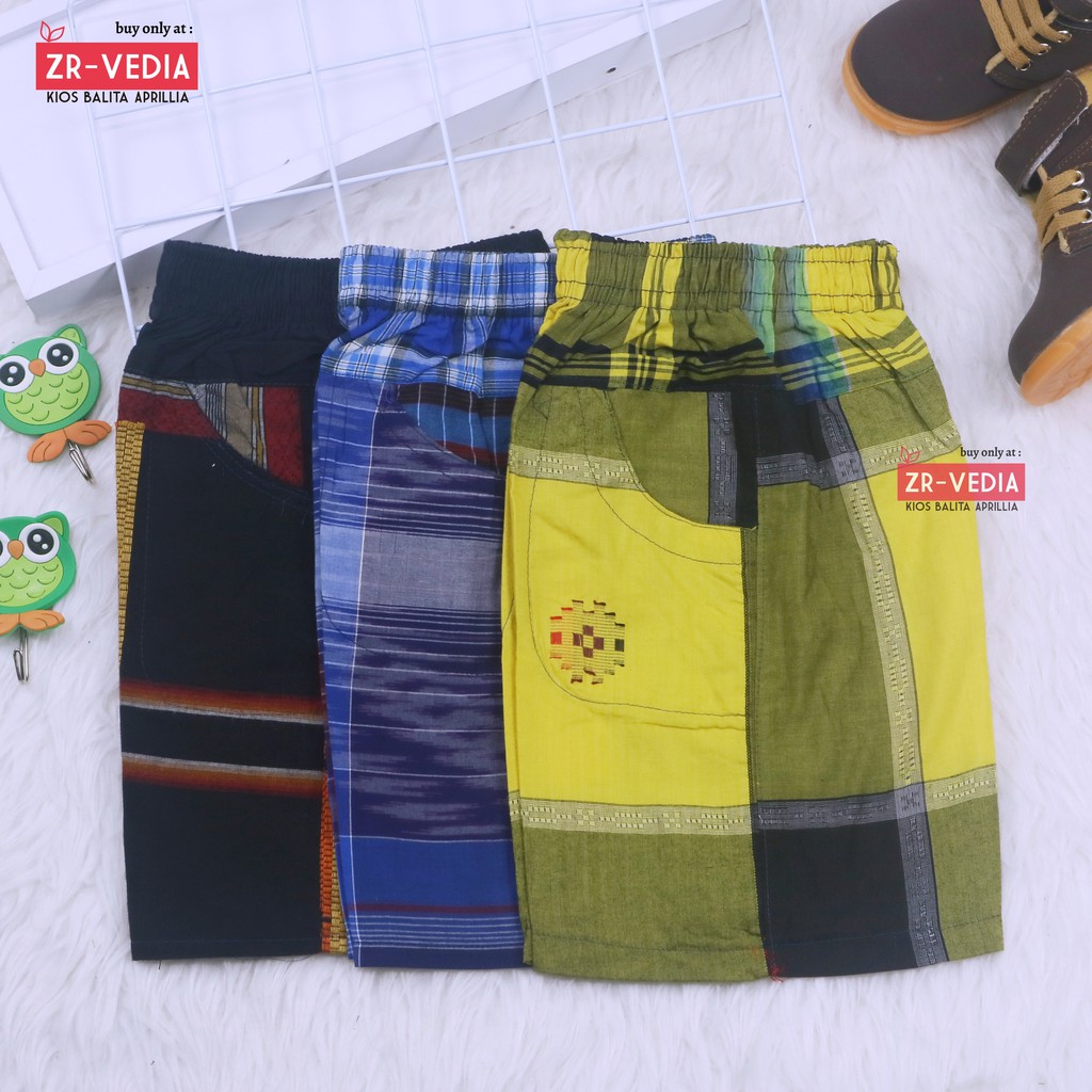 Celana Hawai Square Uk. 5-6 Tahun / Celana Harian Kolor Anak Laki Pants Kids Pendek Motif Murah Adem