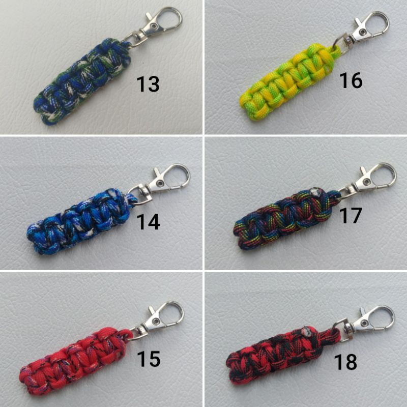 Gantungan Kunci Tali Paracord Outdoor Camping Survival Kit Paracord Cord Keychain Emergency Buckle