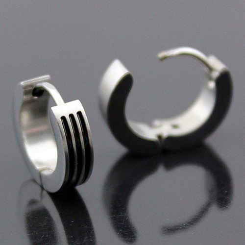 Anting Stud Hoop Bahan Stainless Steel Gaya Punk Gothic Untuk Pria Dan Wanita