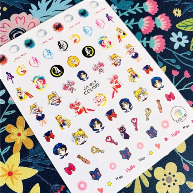 SWEET &amp; SAILORMOON SERIES Ultra Thin Nail Stickers Stiker Kuku Unik Stiker Kuku Lucu