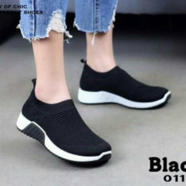 ABBUSHOES Ck 06  Sneakers Wanita bahan Kanvas Berkualitas Murah Nyaman-4