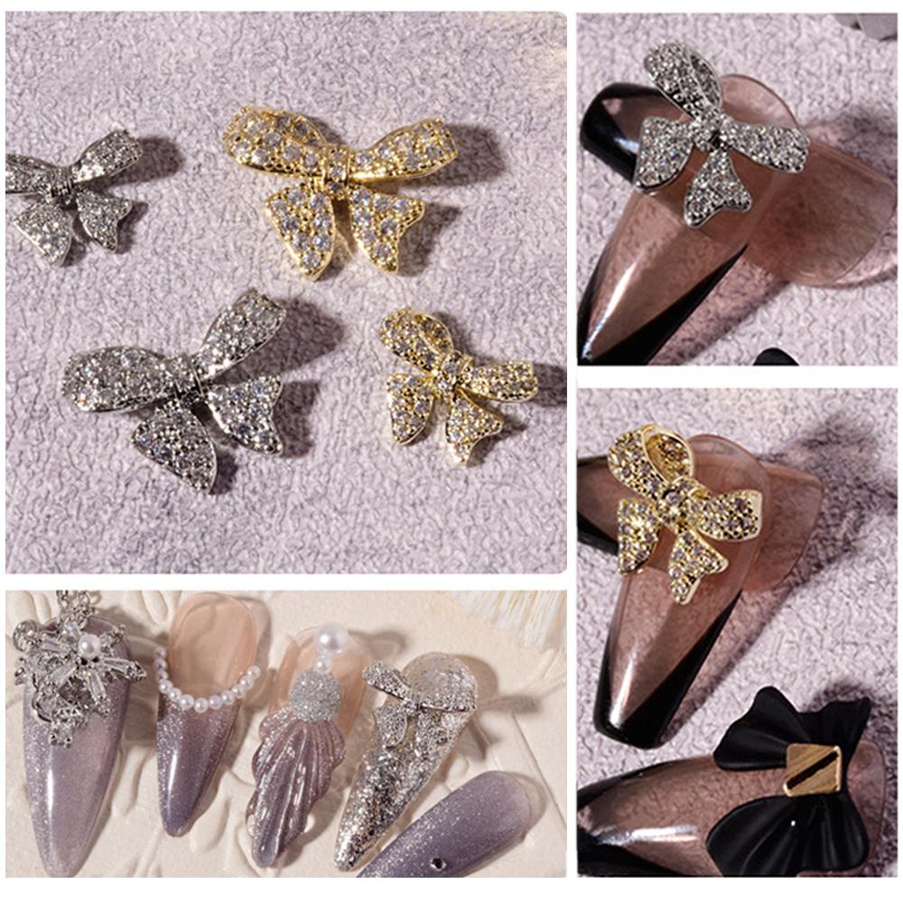 Mxbeauty 3D Kuku Berlian Imitasi Zirkon DIY Kuku Ikatan Simpul Bor Halus Nail Art Dekorasi