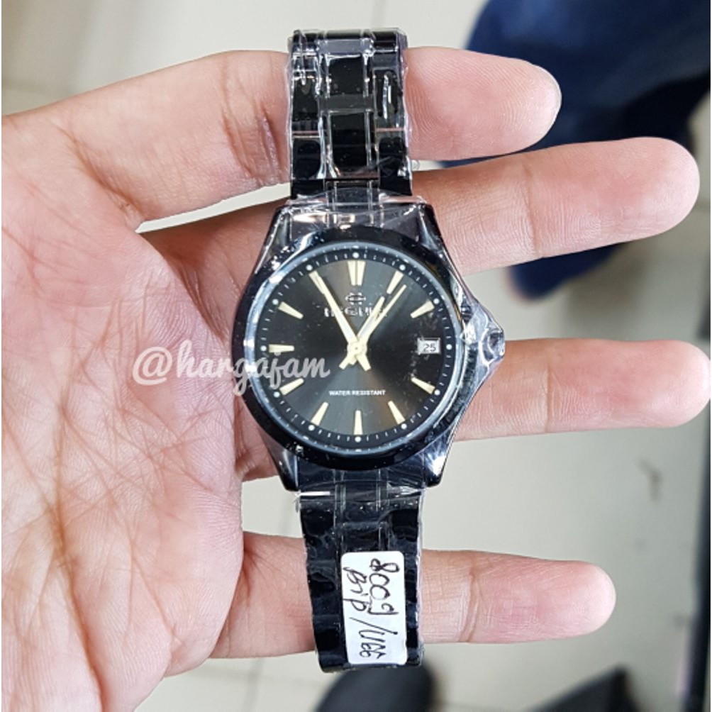 Jam Tangan Original Hegner 8009 Black Krem (hargajam harga jam ori anti air)