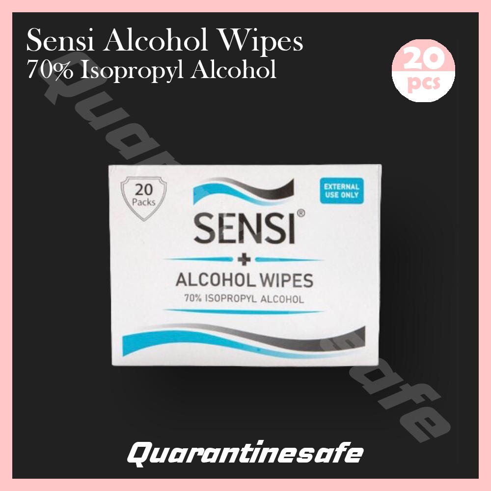 Alcohol Wipe Sensi 70% ISOPROPYL ALCOHOL ISI 20Pcs 100% Original Sensi