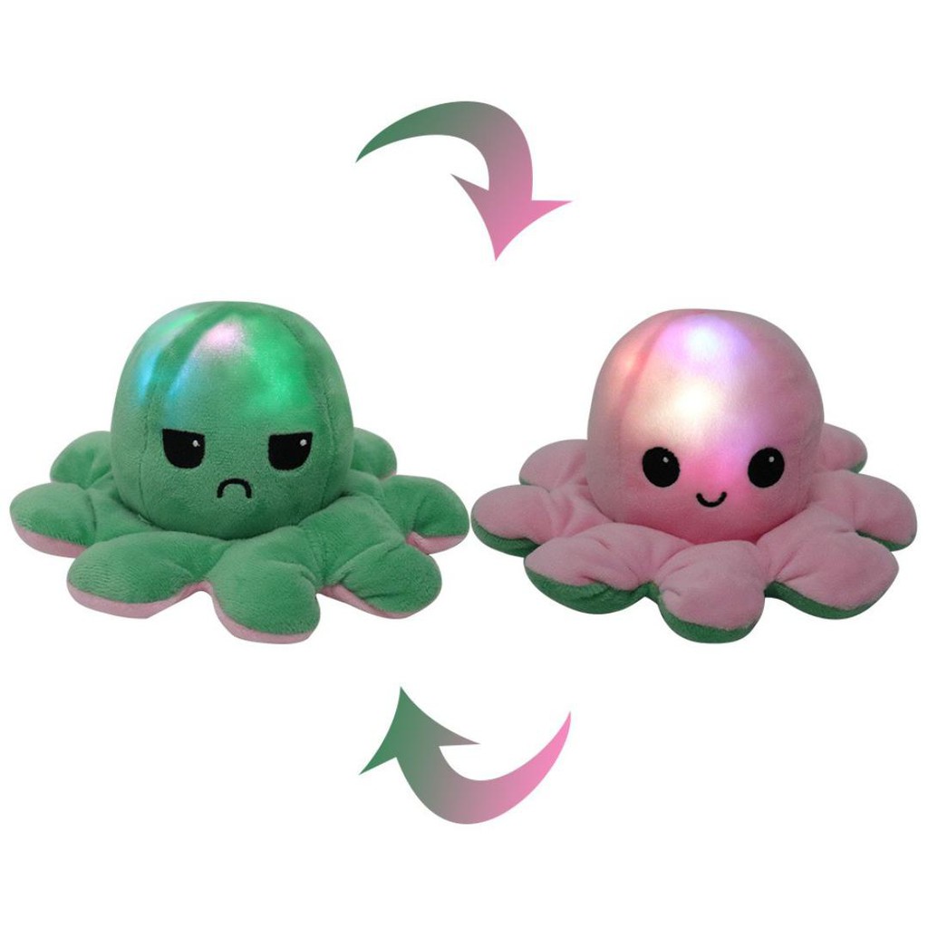 Boneka Gurita Boneka Octopus Boneka Ubur Ubur Pakai LED Bolak Balik Halus Lembut Berlabel SNI