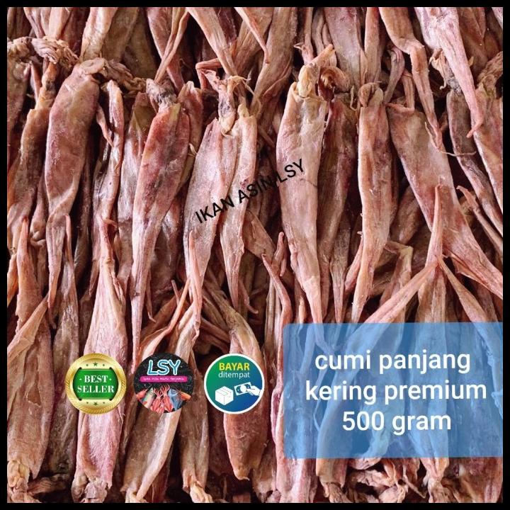 

Ikan Asin / Cumi Asin Panjang Super 500Gr