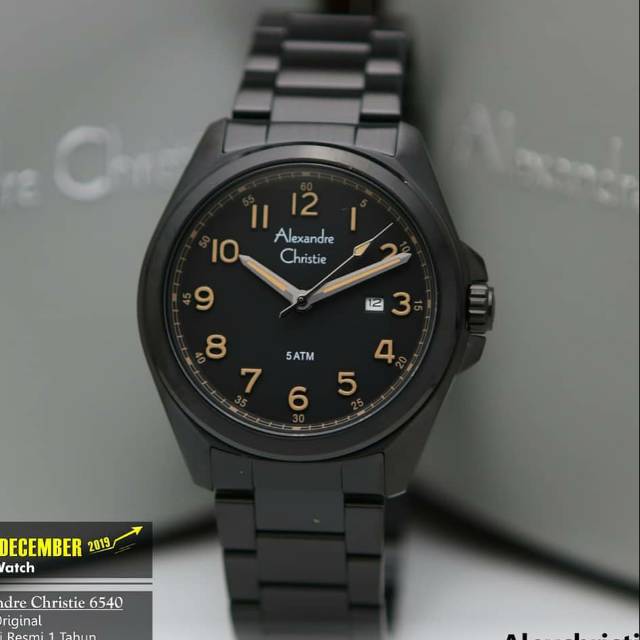 jam tangan pria Alexandre Christie AC  6540 black