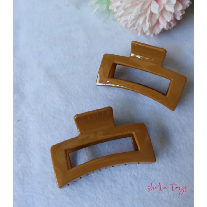 JEPIT RAMBUT KOTAK 5,5cm GLOSSY korea style 1pcs