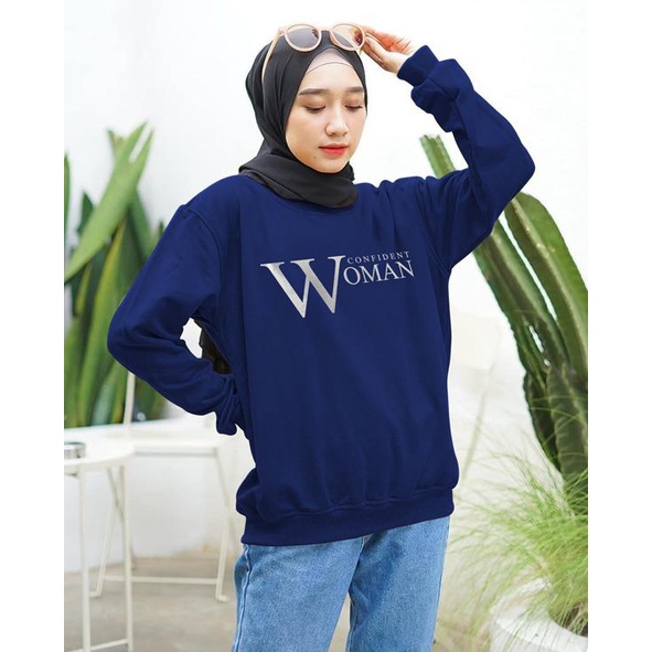 Kaos Lengan Panjang WOMAN / Kaos Sweatshirt / Atasan Wanita / Atasan Wanita Lengan Panjang