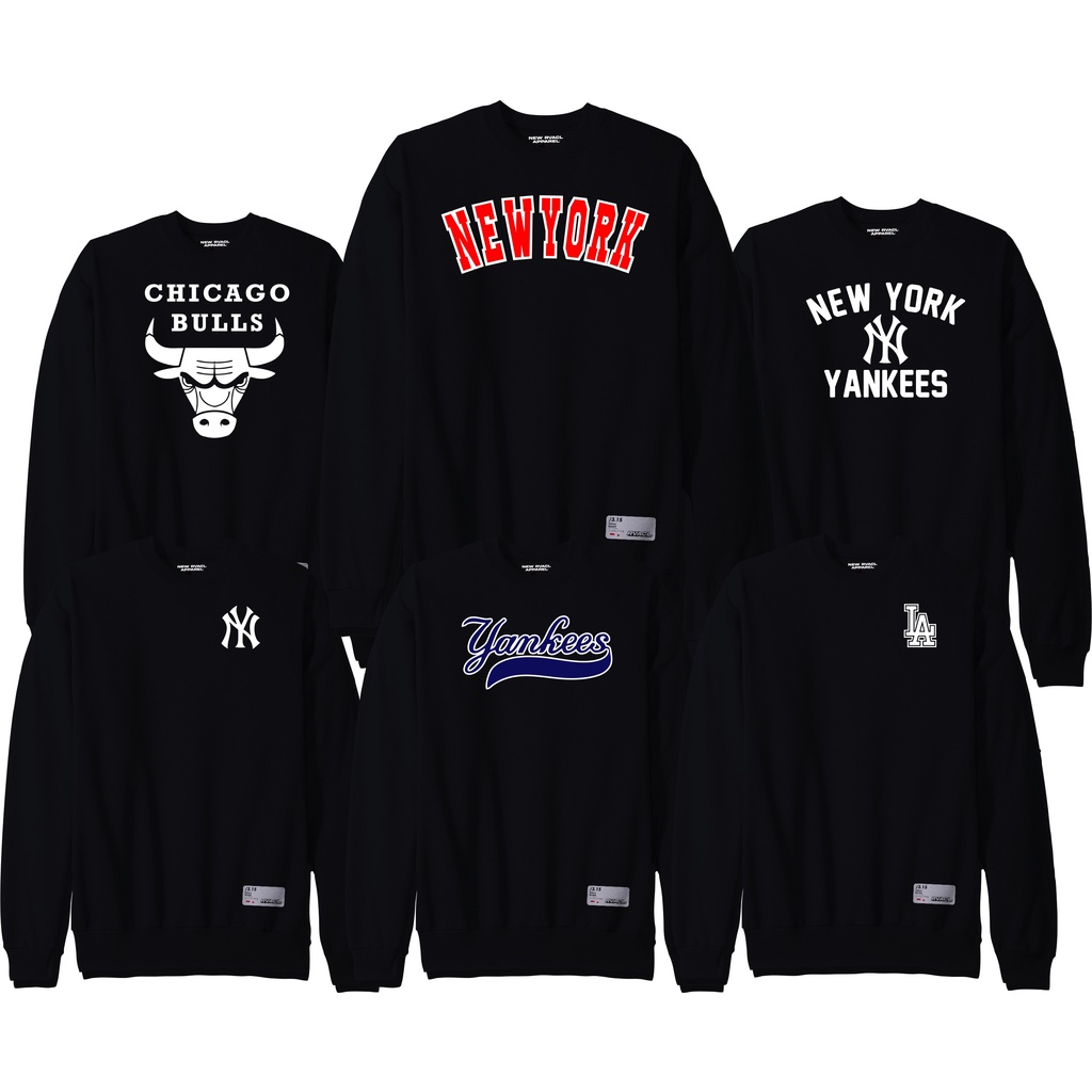 RVACL-Sweater Crewneck Newyork Chicago Bulls NY LA Basic Premium / Sweater Newyork Chicago Bulls NY 