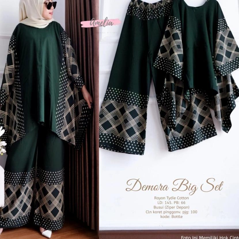 Paling Dicari.. Setelan Demora Big Set Jumbo Set Waka Waka Rayon Jumbo LD 140 One Set Jumbo Rayon Bu