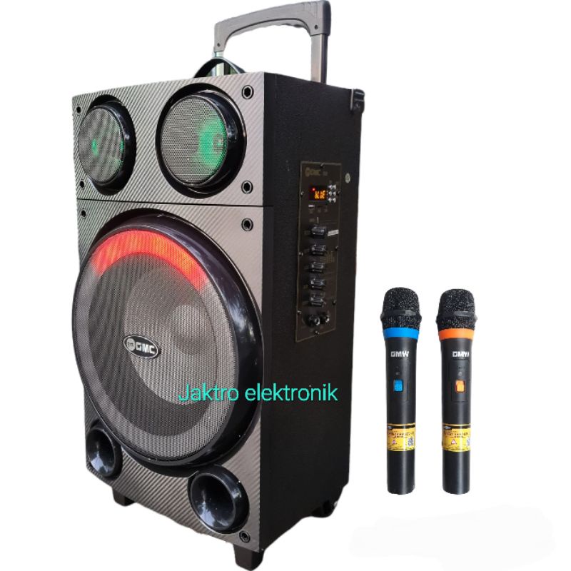 Speaker Bluetooth GMC 897L GMC 897W Support Gitar Plus 2 Mic