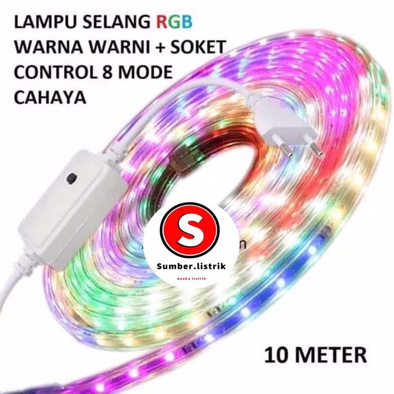 lampu selang rgb 2835 9m/10m/3528 warna warni /lampu strip /tumblr selang  /Lampu Strip Merah Putih LED Selang 10M Paket Lengkap AC 220V Lampu Hias Agustus