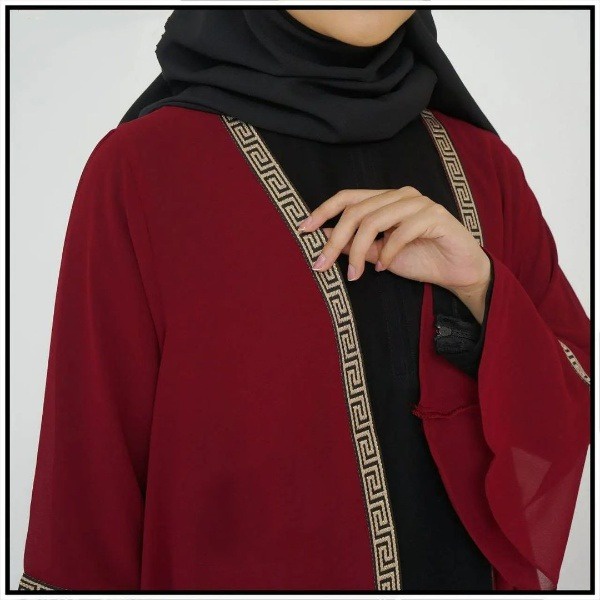 Outer Panjang wanita Long Outer Terbaru Outer Ceruty Babydoll Cardigan Muslimah Outer Panjang Polos Luaran Gamis Wanita