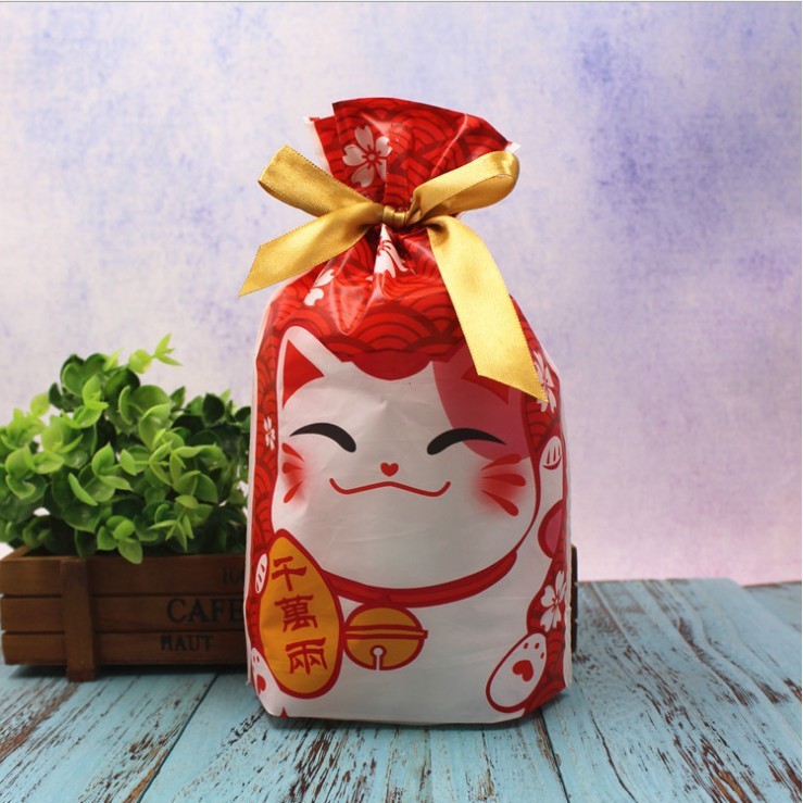 CBCN plastik bingkisan permen chinese new year candy goodie bag kue - Merah