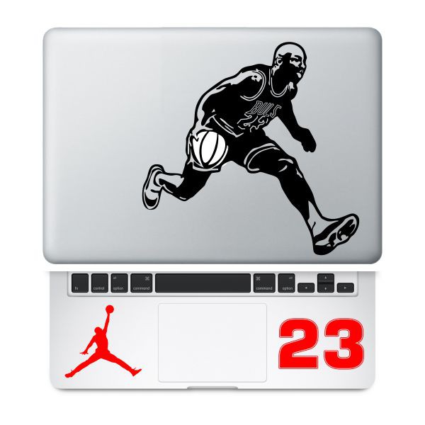 Sticker Laptop Apple Macbook 13' Decal - Michael Jordan Set