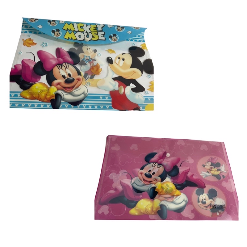 ( Ecer ) OBRAL MAP PLASTIK KANCING MOTIF - MAP PLASTIK ANAK / MAP DISNEY / BUTTON BAG CHARACTERS