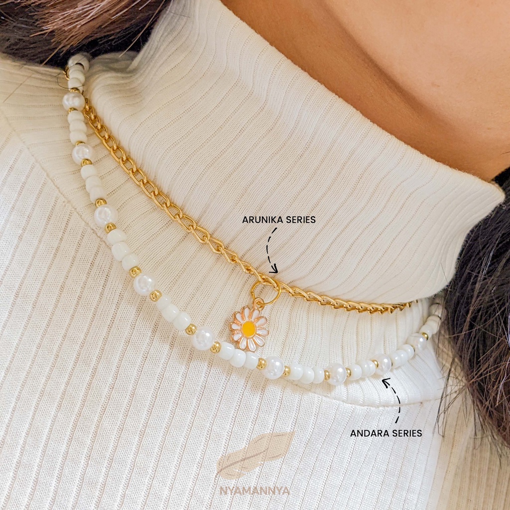 Nyamannya Necklace Pearl Kalung Mutiara Choker Aksesoris Rantai Andara Series