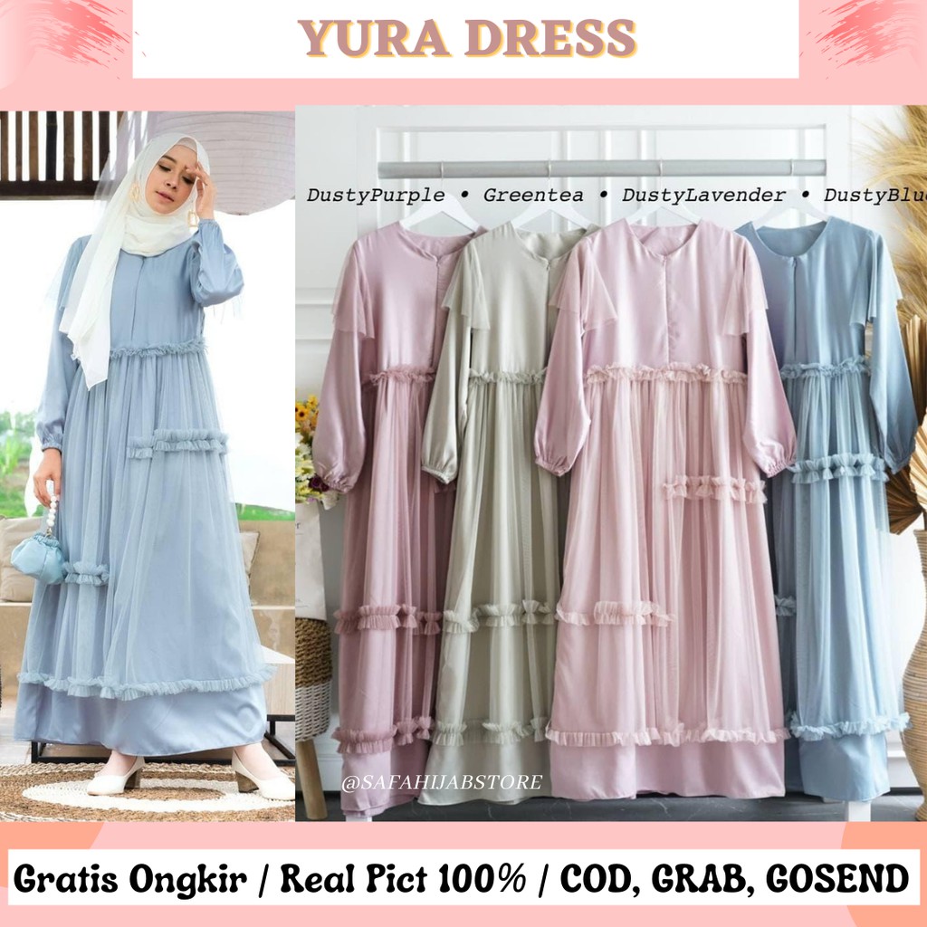 YURA DRESS / DRESS LEBARAN / DRESS TULLE / DRESS MEWAH / BUSUI FRIENDLY