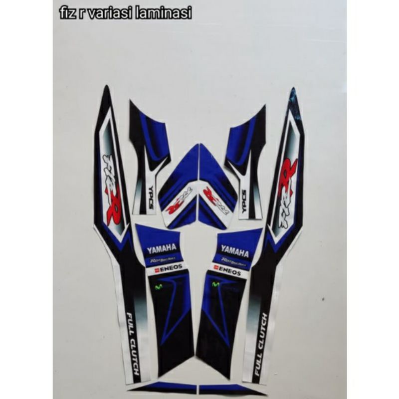 STRIPING FIZ R VARIASI LAMINASI FC BIRU, striping stiker yamaha fiz r variasi terbaik