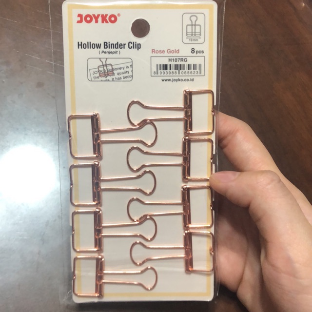 

H107RG Hollow Binder Clip Penjepit Kertas Rose Gold Joyko