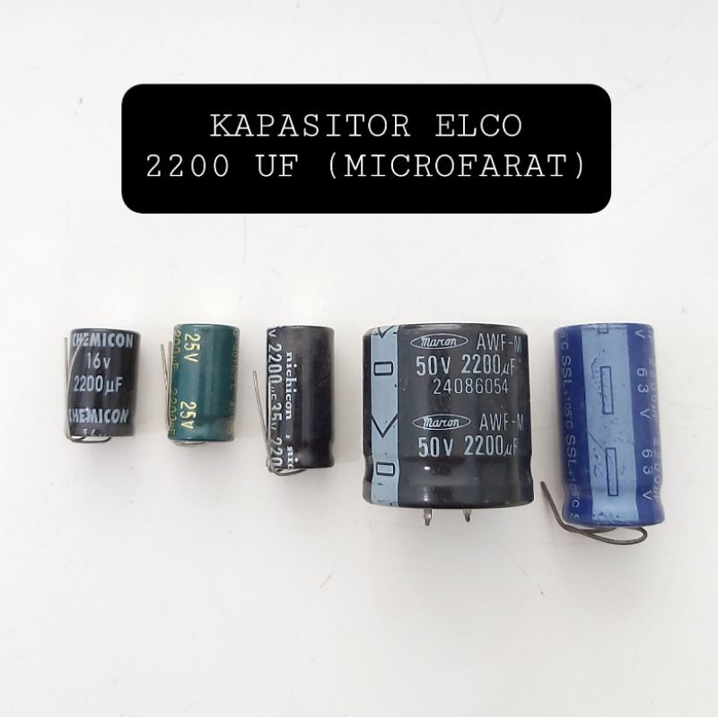 KAPASITOR ELCO 2200 UF 16V 25V 35V 50V 2200UF