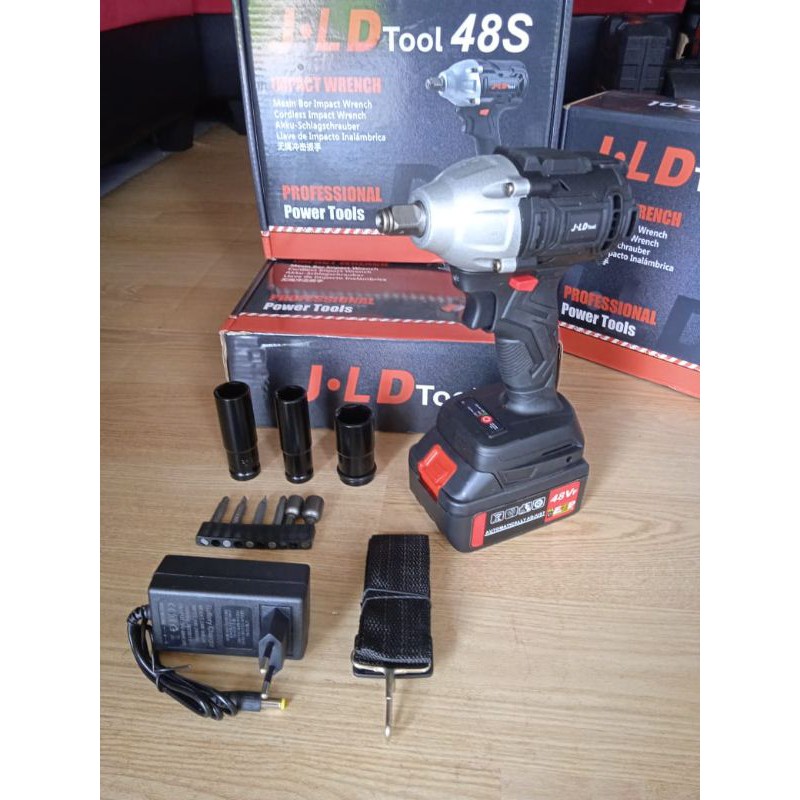 Jual Cordless impact wrench brushless JLD 48s bor baut obeng 48V Shopee Indonesia