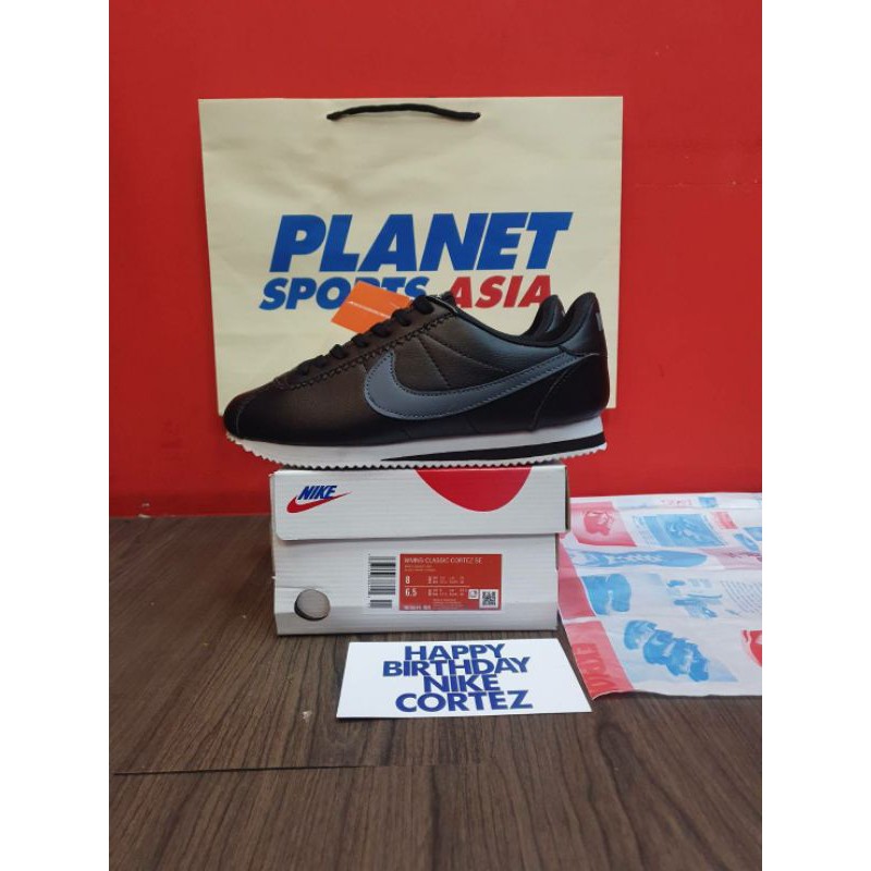 SEPATU NIKE CORTEZ BLACK GREY MIRROR QUALITY BNIB