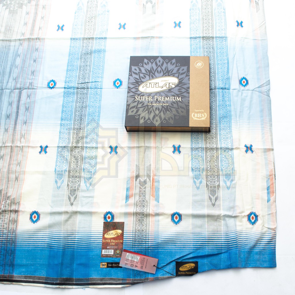 Sarung Atlas Super Premium 945 Putih Biru