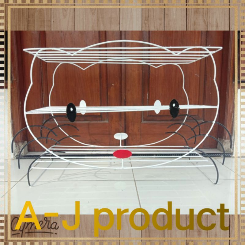 Rak sandal/sepatu karakter, Rak sandal/sepatu besi, Rak sandal/sepatu hello kitty, Rak sandal/sepatu