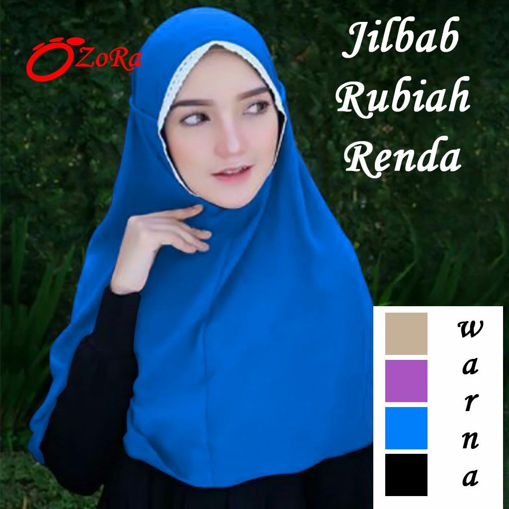 Jilbab instan Rubiah Renda hijab pastan instant tanpa pet