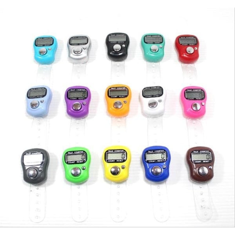 TASBIH DIGITAL MINI FINGER COUNTER PENGHITUNG DIGITAL - 1pcs WARNA ACAK