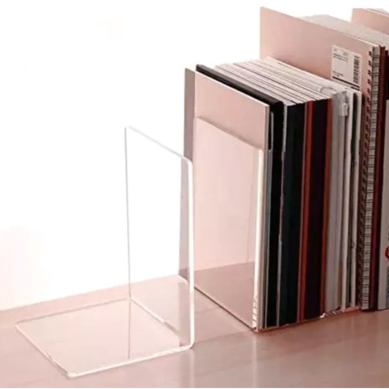 penyangga buku sekat buku akrilik