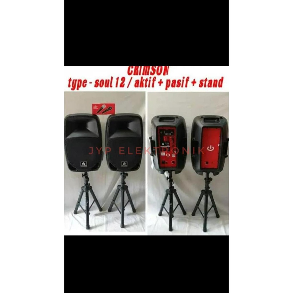 Paket Komplit Speaker Aktif Crimson 12 Inch